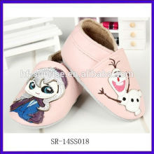 SR-14SS018 China billig Großhandel Baby Schuhe rosa rosa neue Mode Säugling Schuhe in Bulk-Cartoon Leder Kleinkind Schuhe in der Masse